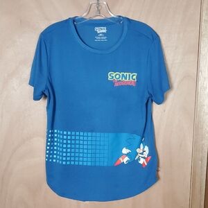 Blue Girls Sonic The Headhog T-Shirt
